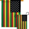Alternative African American - Historic Americana Vertical Impressions Decorative Flags HG140729 Made In USA