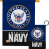 America Navy - Military Americana Vertical Impressions Decorative Flags HG108408 Made In USA