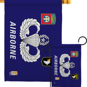 Airborne - Military Americana Vertical Impressions Decorative Flags HG140302 Made In USA