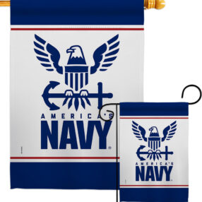 America Navy - Military Americana Vertical Impressions Decorative Flags HG170033 Made In USA