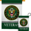 Army Veteran - Military Americana Vertical Impressions Decorative Flags HG170043 Made In USA