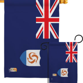 Anguilla - Nationality Flags of the World Vertical Impressions Decorative Flags HG140008 Made In USA