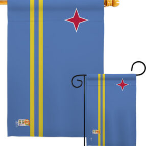 Aruba - Nationality Flags of the World Vertical Impressions Decorative Flags HG140013 Made In USA