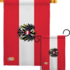 Austria w/Eagle - Nationality Flags of the World Vertical Impressions Decorative Flags HG140016 Made In USA