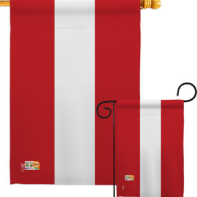 Austria - Nationality Flags of the World Vertical Impressions Decorative Flags HG140017 Made In USA