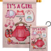 Baby Girl - Family Special Occasion Vertical Impressions Decorative Flags HG130339 Made In USA