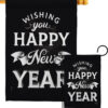 An New Year - New Year Winter Vertical Impressions Decorative Flags HG137247 Made In USA
