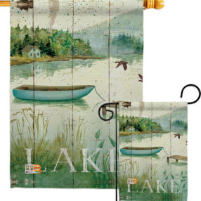 At the Lakeside - Outdoor Nature Vertical Impressions Decorative Flags HG109068 Made In USA