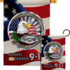Always Remember - Patriotic Americana Vertical Impressions Decorative Flags HG111063 Made In USA