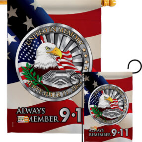 Always Remember - Patriotic Americana Vertical Impressions Decorative Flags HG111063 Made In USA