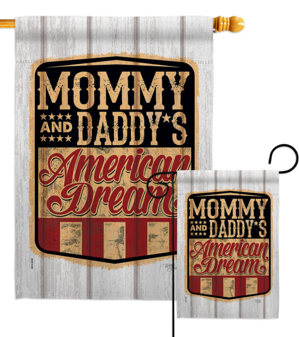 American Dream - Patriotic Americana Vertical Impressions Decorative Flags HG111101 Made In USA