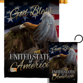 American Eagle - Patriotic Americana Vertical Impressions Decorative Flags HG137136 Made In USA