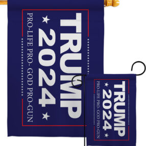2024 Trump Pro Life - Patriotic Americana Vertical Impressions Decorative Flags HG170208 Made In USA