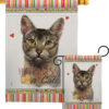 Abyssiniar Happiness - Pets Nature Vertical Impressions Decorative Flags HG110140 Made In USA