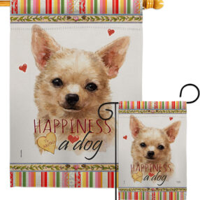 Apple Head Chihuahua Happiness - Pets Nature Vertical Impressions Decorative Flags HG110248 Made In USA