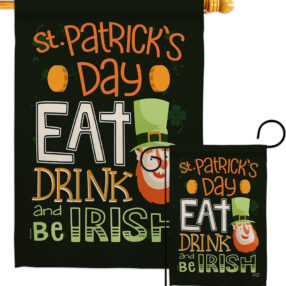 Be Irish - St Patrick Spring Vertical Impressions Decorative Flags HG137315 Made In USA