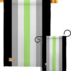 Agender Pride - Support Inspirational Vertical Impressions Decorative Flags HG148001 Made In USA