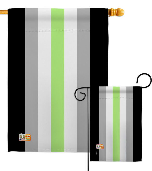 Agender Pride - Support Inspirational Vertical Impressions Decorative Flags HG148001 Made In USA