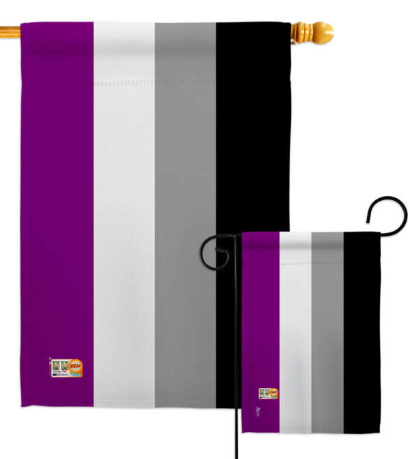 Asexua - Support Inspirational Vertical Impressions Decorative Flags HG148002 Made In USA